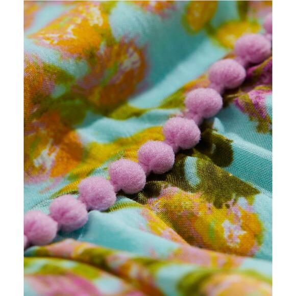 Janie and Jack Tiered Floral Swing Dress Mimosa Floral Aqua Size 7/8 NWT - Picture 3 of 7